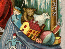 Load image into Gallery viewer, 1909 Christmas Postcard POSTER! (up to 24" x 36") - Santa Claus - North Pole - Decoration - Radio