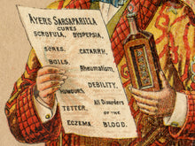 Load image into Gallery viewer, Antique Sarsaparilla Ad Poster - Kitchen - Antique - Soda Fountain - Odd Apothecary