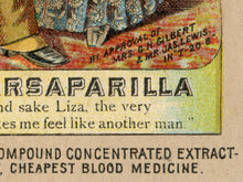 Load image into Gallery viewer, Antique Sarsaparilla Ad Poster - Kitchen - Antique - Soda Fountain - Odd Apothecary