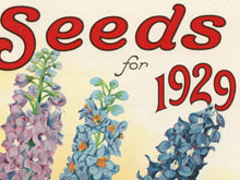 Load image into Gallery viewer, 1929 Seed Catalogue Cover POSTER! (up to 24" x 36") - Flowers - Decoration - Garden - Floral - Delphinium