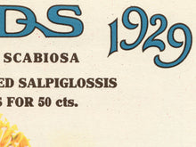 Load image into Gallery viewer, 1929 Seed Catalogue Back Cover POSTER! (up to 24" x 36") - Flowers - Decoration - Garden - Floral - Spring