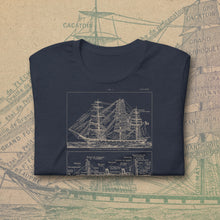 Load image into Gallery viewer, Vintage Naval Ship Diagram Shirt – French Sailing Graphic Tee – Nautical Illustration T-Shirt – Military – Boats