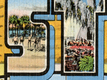 Load image into Gallery viewer, Vintage St. Petersburg Travel POSTER! - up to 24" x 36" - Large Letter Postcard - Art - Florida - Sunset - Beach - Antique