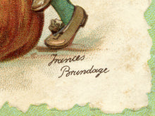 Load image into Gallery viewer, Thanksgiving Poster Vintage Style - Early 1900's Postcard - Turkey Pumpkin Apple Pilgrim