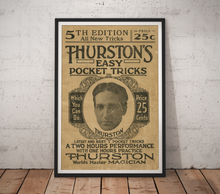 Load image into Gallery viewer, 1917 Thurston's Easy Pocket Tricks POSTER! (up to 24" x 36") - Magician - Illusion - Vintage - Art - Stage - Close-Up - Sleight of Hand