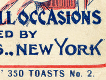Load image into Gallery viewer, 1903 Vintage 350 Toasts Print – Retro Party Humor Poster, Antique Book Cover Wall Art, Classic Dinner Speech Illustration