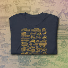 Load image into Gallery viewer, Vintage Transportation T-Shirt - Early 1900's French Dictionary Print - Cars