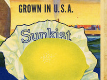 Load image into Gallery viewer, Sea Cured Ventura County Lemons Poster – Vintage California Citrus Crate Label Art, Nautical Ship Illustration, Fruit Advertising Print