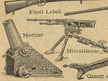 Load image into Gallery viewer, Vintage Weapons Poster - 1931 French Dictionary Image