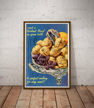 Load image into Gallery viewer, 1938 Walnuts Baking POSTER (up to 24" x 36") - Vintage - Unusual - Quirky - Art - Kitchen