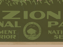 Load image into Gallery viewer, 1930's Zion National Park Poster (up to 24" x 36") - Department of Interior - Vintage Style - Utah