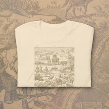 Load image into Gallery viewer, Vintage Asia Map Illustration T-Shirt – Antique Animals, Old World Travel, Curiosity Cabinet Art Tee