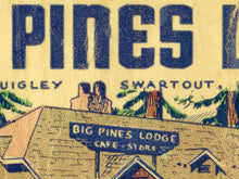 Load image into Gallery viewer, Big Pines Lodge California POSTER! (up to 24" x 36") - Vintage - Antique - Los Angeles - Big Bear - Mountains