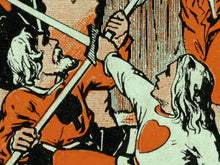 Load image into Gallery viewer, Playing Card Suits Medieval POSTER! (up to 24" x 36") - Vintage - Poker - Las Vegas - Art - Knight - King - Man Cave