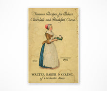 Load image into Gallery viewer, 1928 Chocolate Recipes Poster (up to 24" x 36") - Art - Baking - Cocoa - Kitchen - Baker