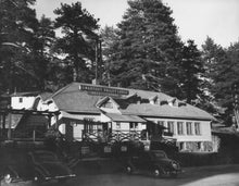 Load image into Gallery viewer, Vintage Style Big Pines Lodge T-Shirt - 1930s Ad Card Print - California