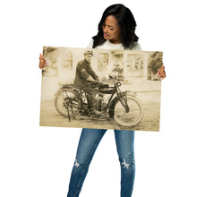 Load image into Gallery viewer, Vintage Motorcycle Metal Print – High-End Glossy Photo Wall Art – Ready to Hang