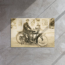 Load image into Gallery viewer, Vintage Motorcycle Metal Print – High-End Glossy Photo Wall Art – Ready to Hang