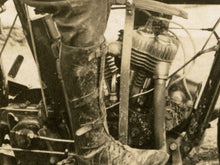 Load image into Gallery viewer, Vintage Motorcycle Wall Art – Antique Indian Motorbike Sepia Print – Historic Biker Photo Poster – Rustic Decor – Retro Biker Gifts