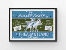 Load image into Gallery viewer, Vintage Pheasantland Roller Skating POSTER! (up to 24" x 36") - Skate - Rink - Flyer - Sticker
