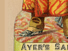 Load image into Gallery viewer, Antique Sarsaparilla Ad Poster - Kitchen - Antique - Soda Fountain - Odd Apothecary