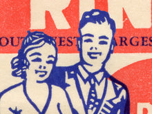 Load image into Gallery viewer, Vintage Roller-Skating POSTER! (up to 24" x 36") - c. 1940 - Fair Park - Skates - Couple - Rink - Flyer - Sticker