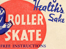 Load image into Gallery viewer, Vintage Roller-Skating POSTER! (up to 24" x 36") - c. 1940 - Fair Park - Skates - Couple - Rink - Flyer - Sticker