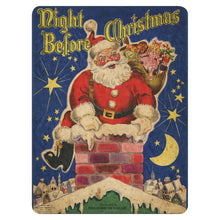 Load image into Gallery viewer, Night Before Christmas Fleece Blanket - Extra Large Sherpa - Vintage Style