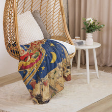 Load image into Gallery viewer, The Night Before Christmas Fleece Blanket Extra Large Sherpa Vintage Style