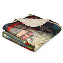 Load image into Gallery viewer, 1912 Santa & Jesus Christmas Blanket - Extra Large Sherpa Throw