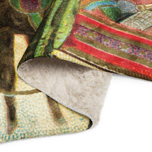 Load image into Gallery viewer, Santa Claus Christmas Throw - Extra Large Sherpa Blanket - Vintage Style