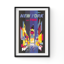 Load image into Gallery viewer, Mid-Century New York Air Travel POSTER! (up to 24 x 36) - Vintage - City - Airline - Flight - Visit