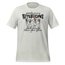 Load image into Gallery viewer, Spooky Scary Republicans T-Shirt - 2024 Election - Novelty Parody Skeletons Shirt Colors