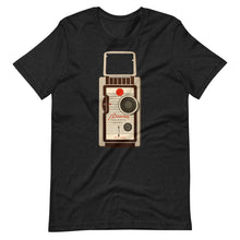 Load image into Gallery viewer, Brownie Movie Camera Unisex T-Shirt - c. 1955 - Multiple Colors and Sizes - Fitted Shirt - Fashion - Photography - Film