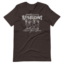 Load image into Gallery viewer, Spooky Scary Republicans T-Shirt - 2024 Election - Novelty Parody Skeletons Shirt