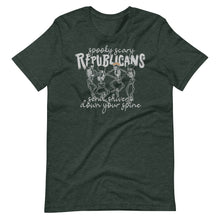 Load image into Gallery viewer, Spooky Scary Republicans T-Shirt - 2024 Election - Novelty Parody Skeletons Shirt