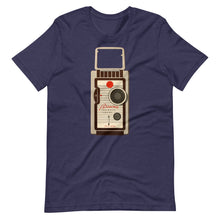 Load image into Gallery viewer, Brownie Movie Camera Unisex T-Shirt - c. 1955 - Multiple Colors and Sizes - Fitted Shirt - Fashion - Photography - Film