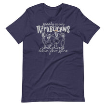 Load image into Gallery viewer, Spooky Scary Republicans T-Shirt - 2024 Election - Novelty Parody Skeletons Shirt