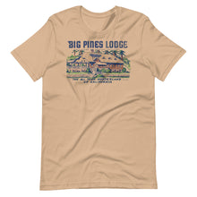 Load image into Gallery viewer, Vintage Style Big Pines Lodge T-Shirt - 1930s Ad Card Print - California