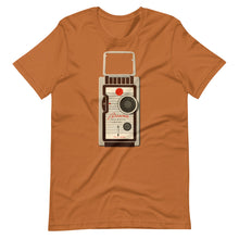 Load image into Gallery viewer, Brownie Movie Camera Unisex T-Shirt - c. 1955 - Multiple Colors and Sizes - Fitted Shirt - Fashion - Photography - Film
