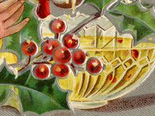 Load image into Gallery viewer, 1916 Vintage Santa Postcard Poster - Martini - Punch Bowl - Party - Silver