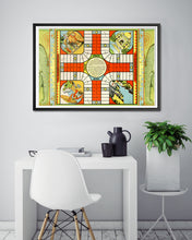 Load image into Gallery viewer, 1930 Game of India (Parcheesi) Game Board POSTER! - 24" x 36" or Smaller - Sorry! - Elephants - Taj Mahal