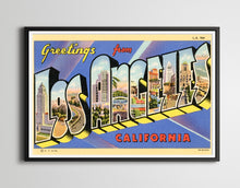 Load image into Gallery viewer, Los Angeles Large Letter Postcard POSTER! (multiple sizes) - LA - California - Travel