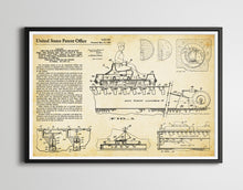 Load image into Gallery viewer, 1962 Disney "Flying Saucers" Ride Patent Art Poster! (up to 24" x 36") - Attraction Print