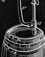 Load image into Gallery viewer, 1897 BEER TAP Patent POSTER! (up to full-size 24" x 36") - Soda Fountain - Blueprint - Home Brewer - Brewing - Barrels - Cold Beer - Bar