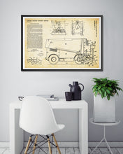 Load image into Gallery viewer, 1970 Zamboni Patent Art POSTER! (up to 24" x 36") - Ice Hockey - Ice Skating - Decor