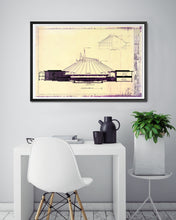 Load image into Gallery viewer, Space Mountain Blueprint POSTER! (24" x 36" or smaller) - Dated 1975 - Tomorrowland - Disneyland / Disney World - Fan Art - Decor - Vintage