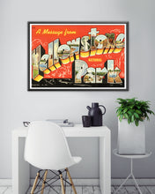 Load image into Gallery viewer, YELLOWSTONE National Park "Large Letter" Postcard POSTER! (up to 24" x 36") - Vintage