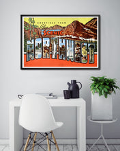 Load image into Gallery viewer, Vintage Scenic Northwest Postcard POSTER! (up to 24x36) - Oregon - Washington - Seattle
