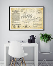 Load image into Gallery viewer, 1962 Disney "Flying Saucers" Ride Patent Art Poster! (up to 24" x 36") - Attraction Print